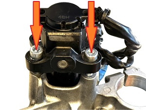 Yamaha motor startonderbreker breekbouten / afbreek bouten verwijderen service + nieuwe bouten