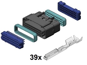 39 voudige Kawasaki Suzuki ECU CDI ECM motorfiets stekker aansluiting set grijs - vrouwlijk compleet