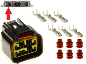 Conector CDI ECU de 6 polos para moto