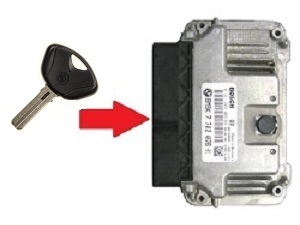 BMW 1x llave de chip key programación → ECU unit