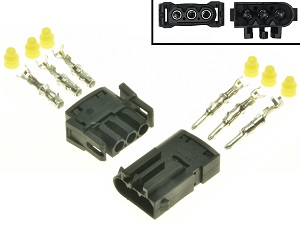 BMW C400 F650 F700 F800 conector rectificador regulador de voltaje set (AMP 1-828817-1, BMW 1378114, PA66)