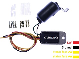 CARR121C1 - Raddrizzatore regolatore di tensione bifase con condensatore, nessuna batteria necessaria - per illuminazione a LED