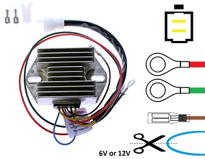 CARR1631 - Ducati 6V 12V regolatore di tensione