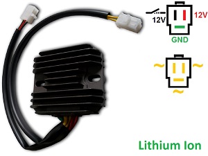 CARR164-LI - Honda CX500 Suzuki VS800 MOSFET Spanningsregelaar gelijkrichter (31600-415-008, SH232-12, Shindengen) - Lithium Ion