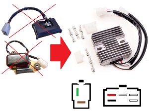 CARR351 - Yamaha XS650 MOSFET Voltage regulator rectifier