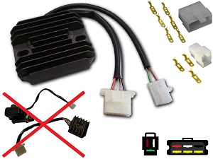 CARR354-XS - Yamaha XS250 XS400 XS500 MOSFET Regulador de voltaje rectificador