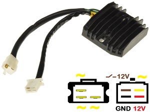 CARR20471 - Kawasaki Z1300 MOSFET Voltage regulator rectifier (SH230-12, SH530-12 Shindengen)