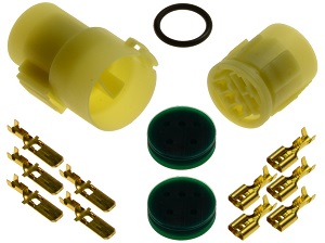 CKK7053F - Motorstekkerset waterdicht (rond 5-polig) Aprilia Tuono