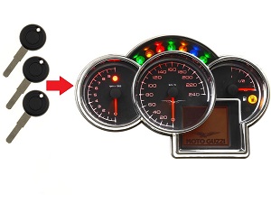 Moto Guzzi 3x transponder key programming → dashboard