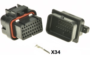 Moto Guzzi IAW 34 voudige ECU CDI ECM Ducati Monster tellerunit motorfiets stekker aansluiting set
