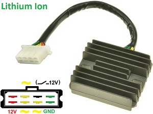 CARR291-LI - Honda CB750A GL1000 GL1100 GL1200 GoldWing MOSFET Raddrizzatore del regolatore di tensione - Lithium Ion