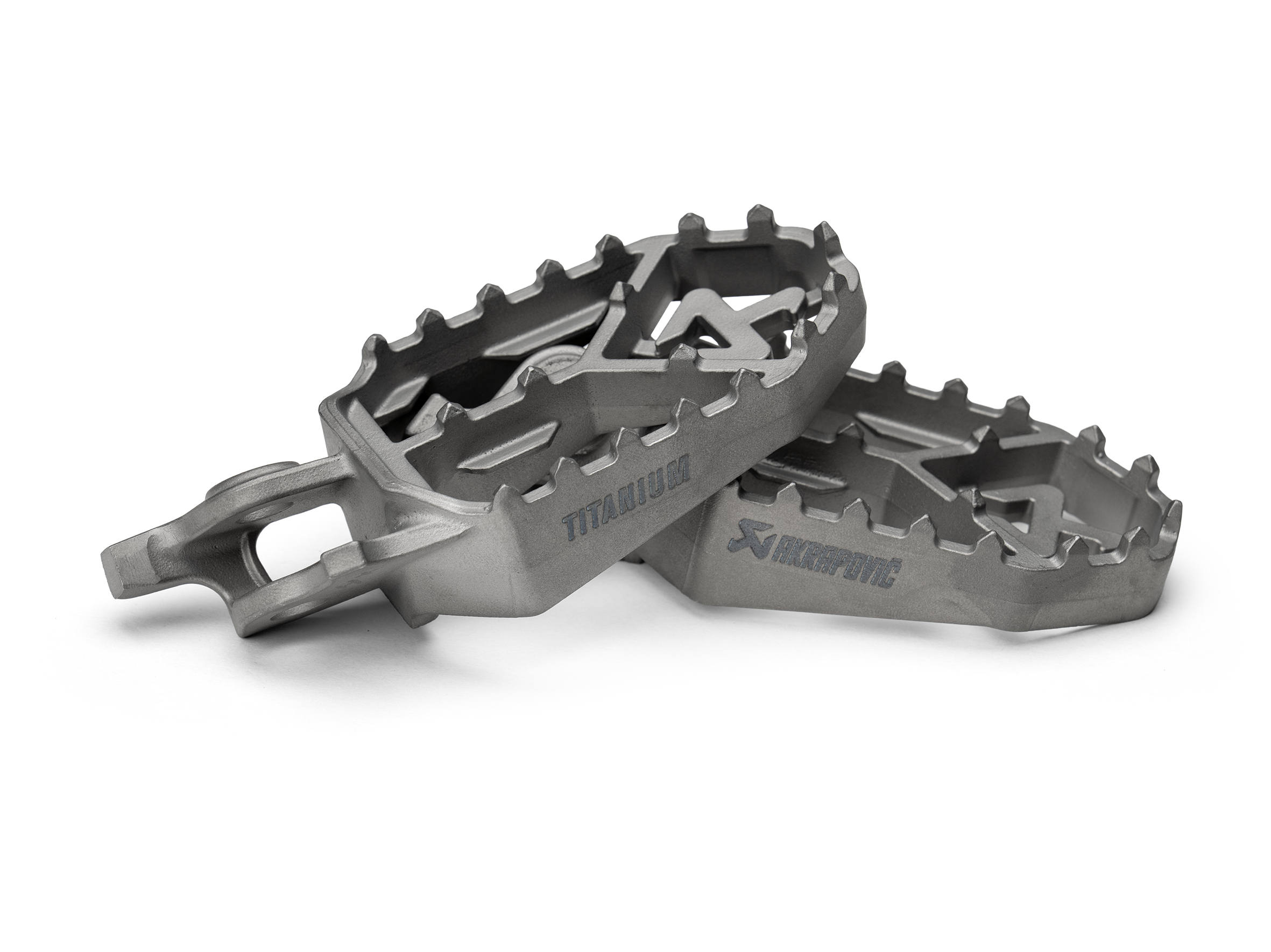 Honda CRF1000L Africa Twin / CRF1100L Africa Twin Adventure Sports / CRF1100L Africa Twin 2019-2026 Adventure Footpeg Set (Titanium) Akrapovic F-H11T1
