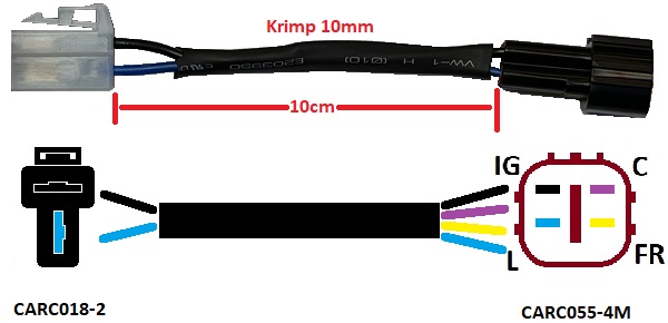 MV Agusta F4 750 1000 Brutale voltage regulator kabeltje cable