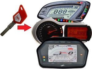 MV Agusta programação de 1x chave transponder com chip → unit