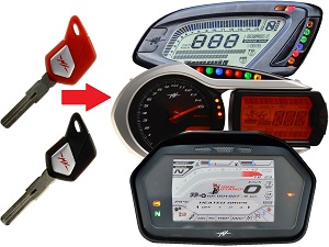 MV Agusta programação de 2x chaves transponder com chip → unit