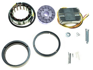 Moto Guzzi 1975-1992 BMW 1970-1976 Improved Bosch Alternator Replacement Kit - 105mm (400W)