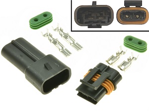 2 pole Motorbike Voltage regulator rectifier connector