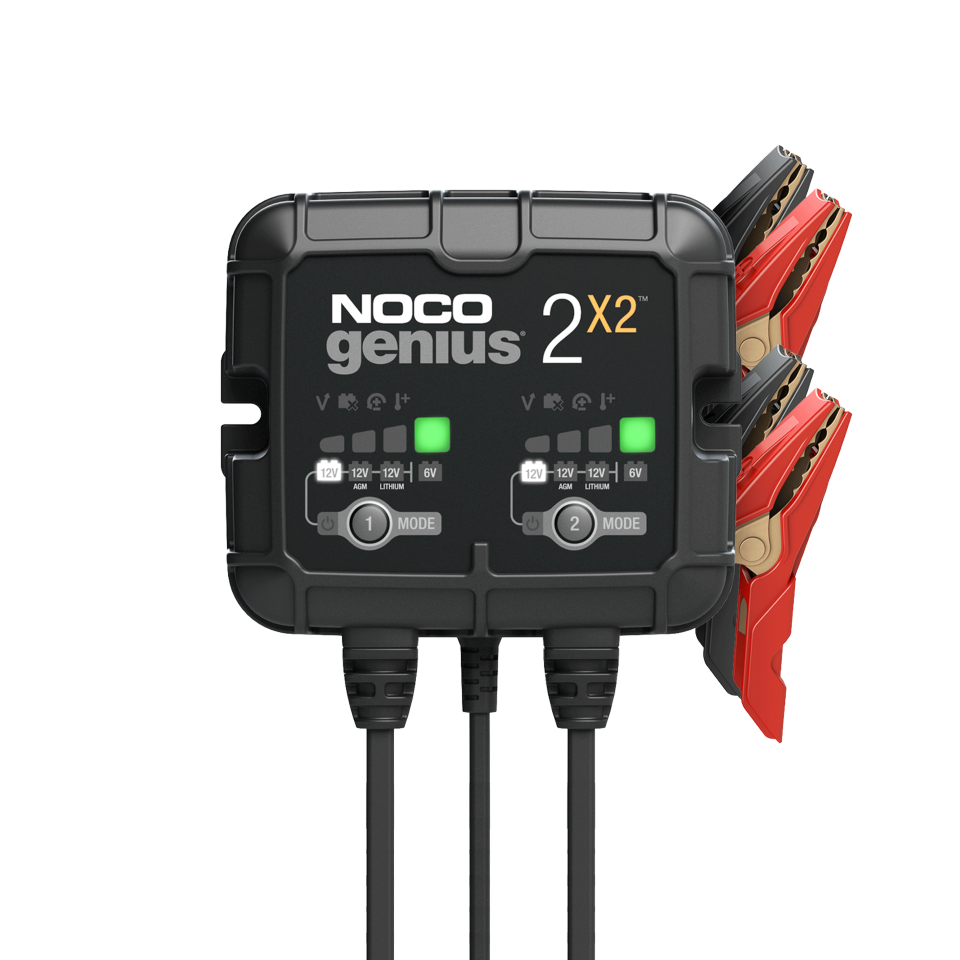 Noco Genius 2x2 - double 6V/12V Chargeur de batterie Chargeur d'entretien (convient également aux batteries au lithium-ion)