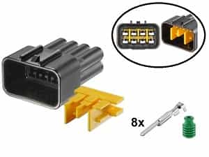 RFW-8P090-M set - Motorradstecker 8-polig Männlich