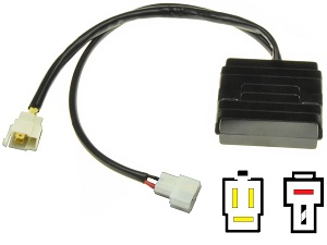 CARR201-DR - Suzuki DR125 DR200 RG125 MOSFET Spanningsregelaar gelijkrichter (SH553B-13, 08D10)