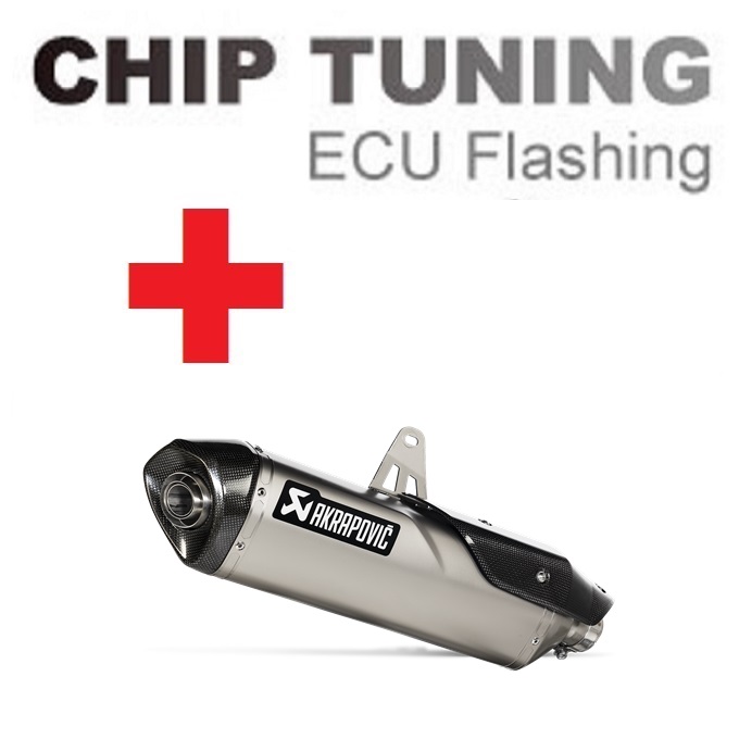 Truimph Tiger 850 / 900 2020-hoje Ajuste de Flash ECU de alto desempenho + Akrapovic S-T9SO3-HRT (Stage 3)