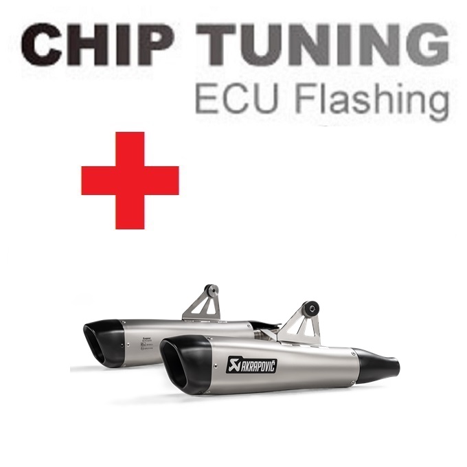 Truimph Bonneville T100 2017-2020 Hoge Performance ECU Flash tuning+Akrapovic S-T12SO4-HCQT (Stage 3)