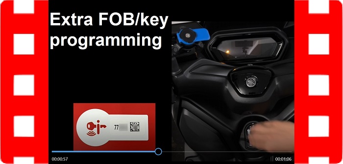 Yamaha XMAX How to Program a 2nd Key fob sleutel inlezen programmeren