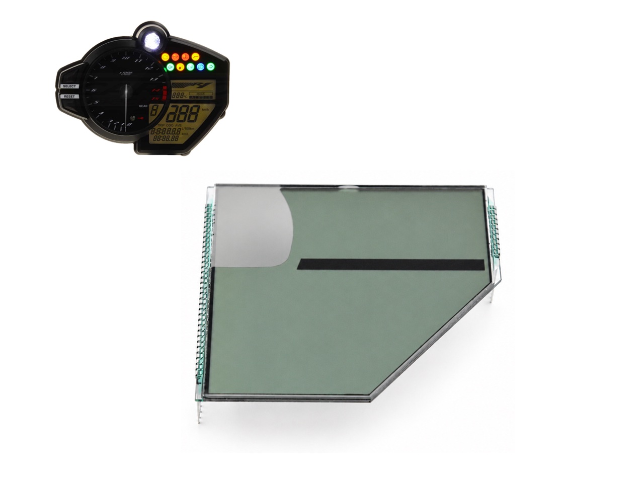 Yamaha YZF-R1 R1 (2009-2011) LCD screen display (new)