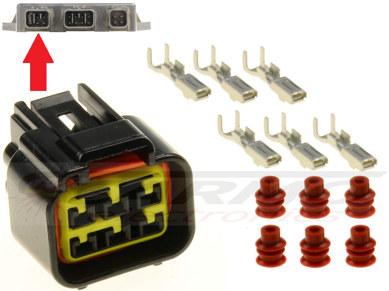 6 polige CDI ECU stekker voor motorfiets [CARC020-6F (6 way CDI connector)] - €6,50 : Carmo Electronics - Motorbike parts electronics