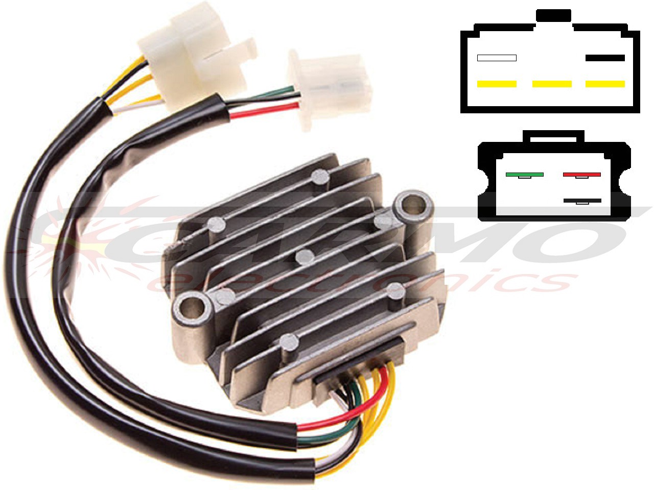 CARR211 Honda CB MOSFET Spanningsregelaar gelijkrichter (SH234-12, SH236-12, SH236A-12, SH236B-12, SH538-12, SH255-12) - Klik op de afbeelding om het venster te sluiten