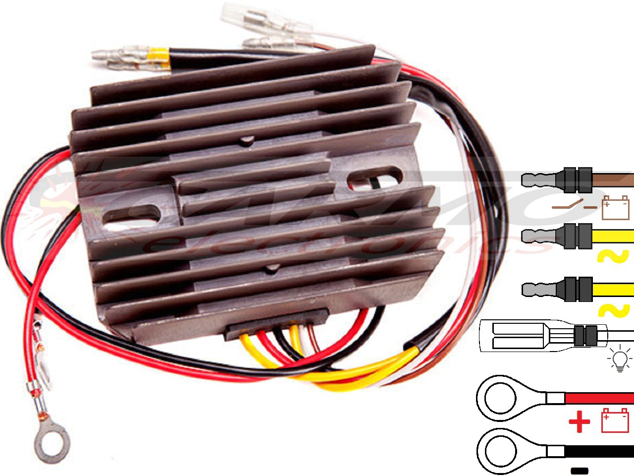 CARR4511 Moto Guzzi 1000 1100 Cagiva Elefant MOSFET Spanningsregelaar gelijkrichter - Klik op de afbeelding om het venster te sluiten