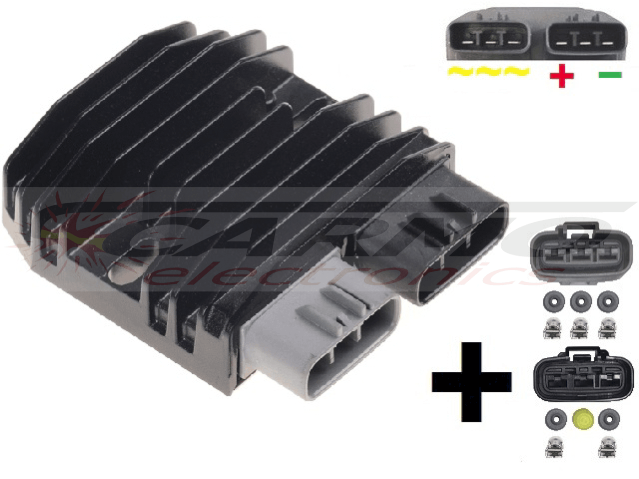 CARR5925 + contra Triumph Yamaha MOSFET Spanningsregelaar gelijkrichter (verbeterde SH847) T1300675, T1300022, T1300470, T130047 - Klik op de afbeelding om het venster te sluiten