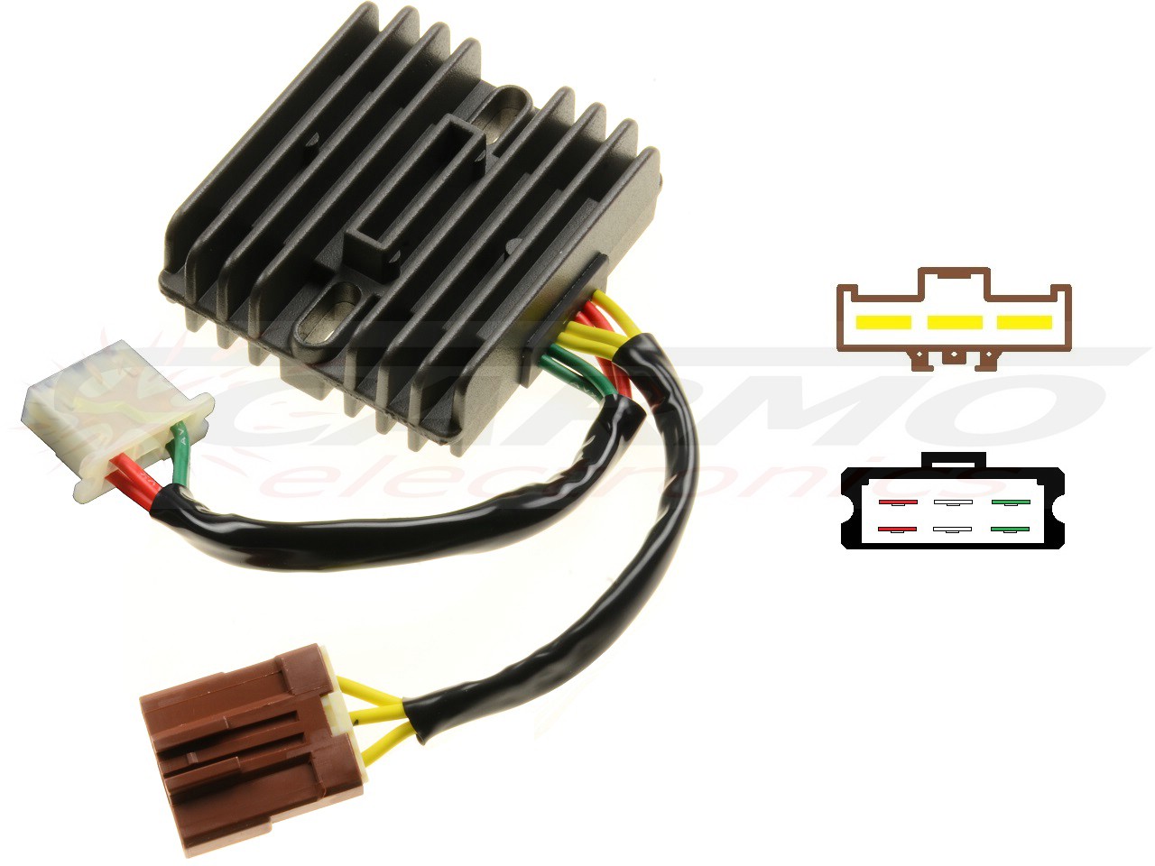 CARR971 - Aprilia RSV1000 Mille Tuono Caponord Futura SL1000 Falco MOSFET Spanningsregelaar gelijkrichter - Klik op de afbeelding om het venster te sluiten