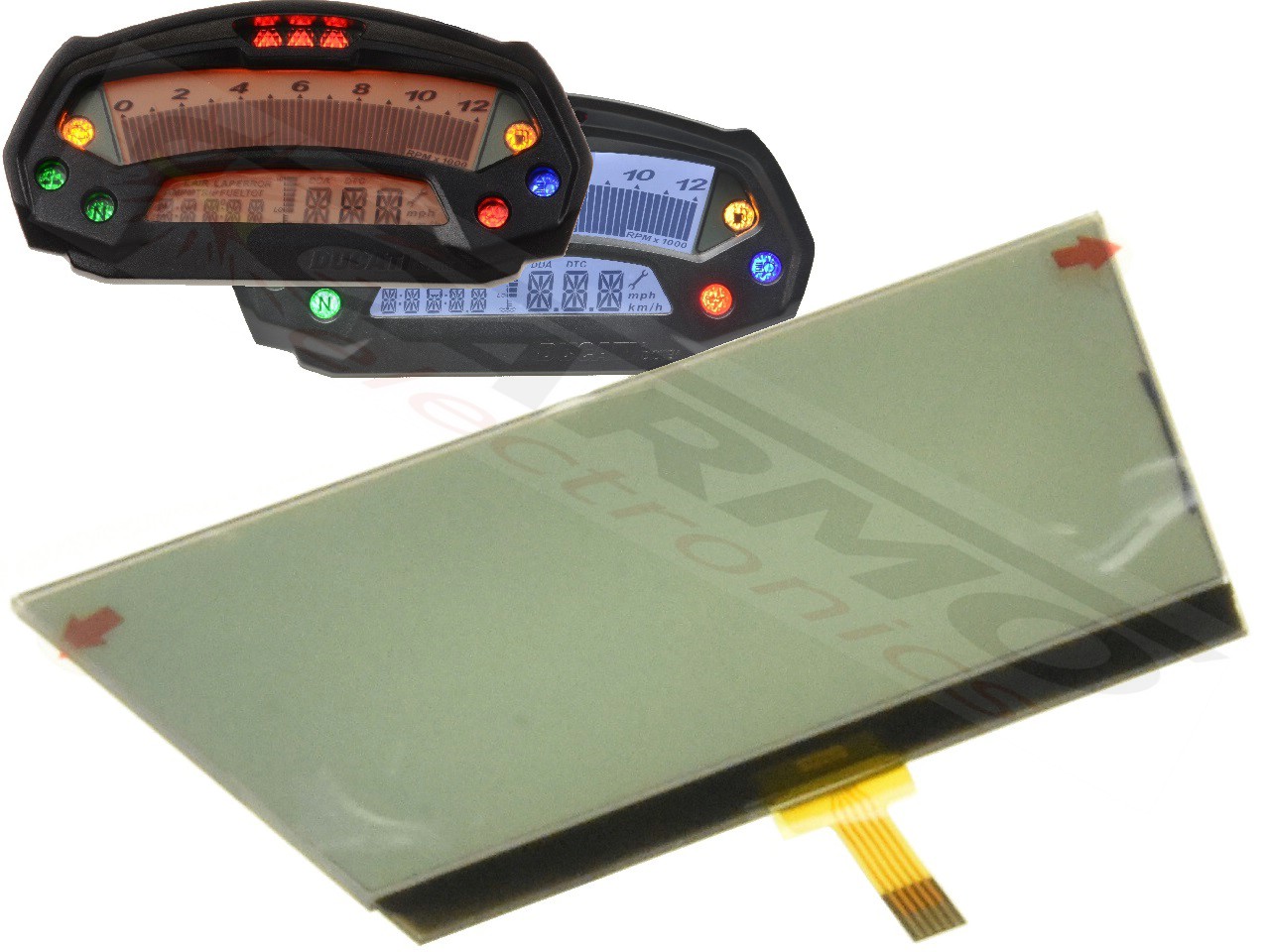 Ducati 659 696 796 Monster 795 796 1100 LCD screen display - Klik op de afbeelding om het venster te sluiten