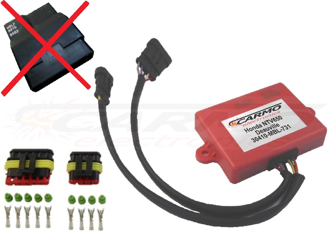 Honda NTV650 Deauville CDI unit ECU ontsteking (30410-MBL-731, MBLF, N81D, MBLJ, M81F) - Klik op de afbeelding om het venster te sluiten