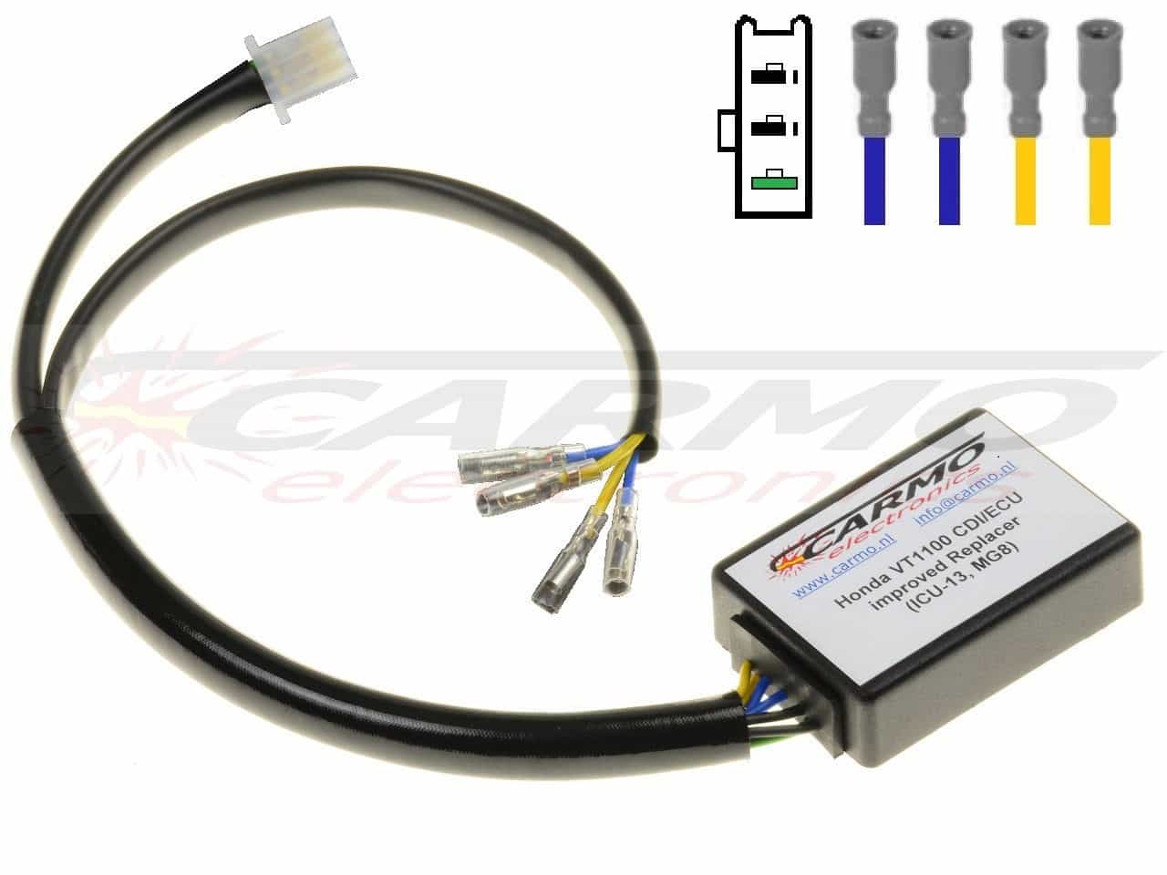 Honda VT1100 CDI unit ECU ontsteking (ICU-13 MG8 / 30420-MG8-005) - Klik op de afbeelding om het venster te sluiten