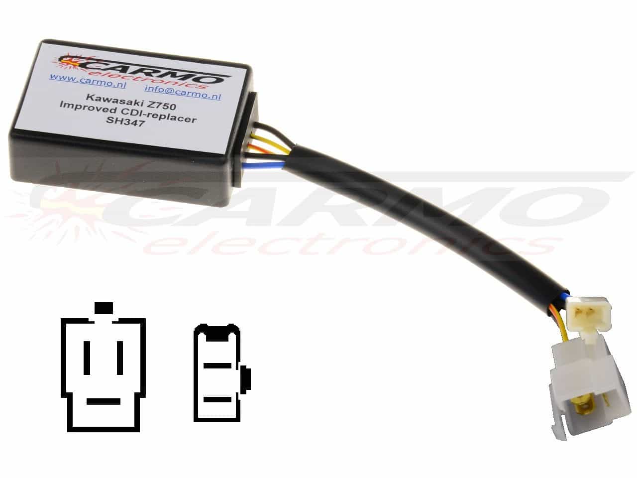 Kawasaki Z400 Z440 Z750 Z1000 CDI unit ECU ontsteking (SH347) - Klik op de afbeelding om het venster te sluiten