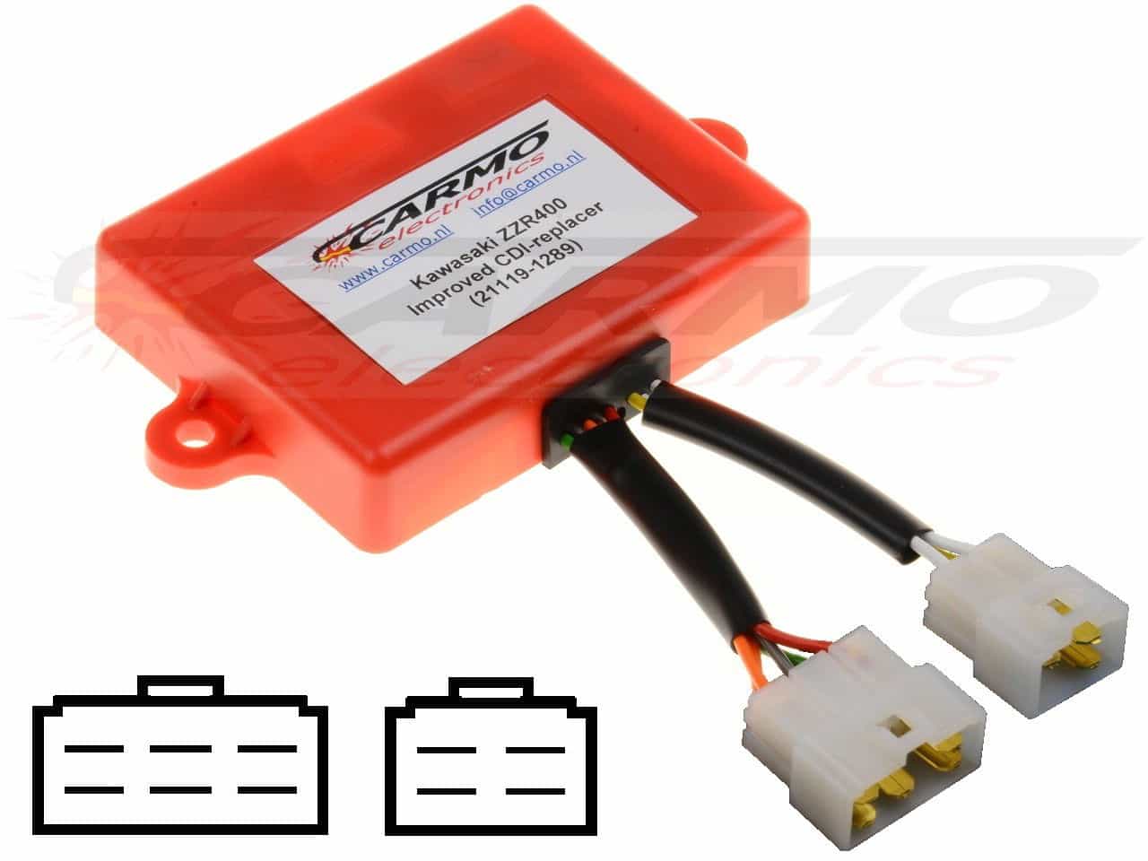 Kawasaki ZZR400 CDI unit ECU ontsteking 21119-1289 J4T03073 - Klik op de afbeelding om het venster te sluiten