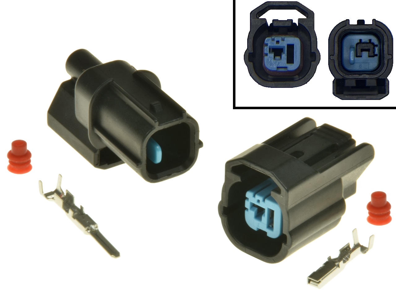 1 Pin Klopsensor detonatie sensor Connectorset Honda compleet - Klik op de afbeelding om het venster te sluiten