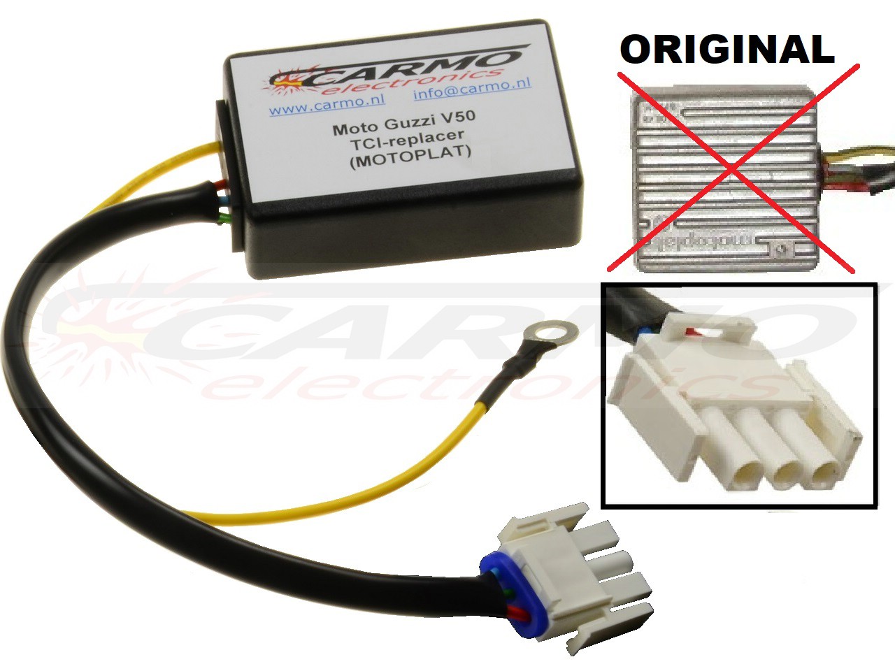 Motoplat Moto Guzzi V50 Nato CDI unit ECU ontsteking - MotoPlat 9635105 - Klik op de afbeelding om het venster te sluiten