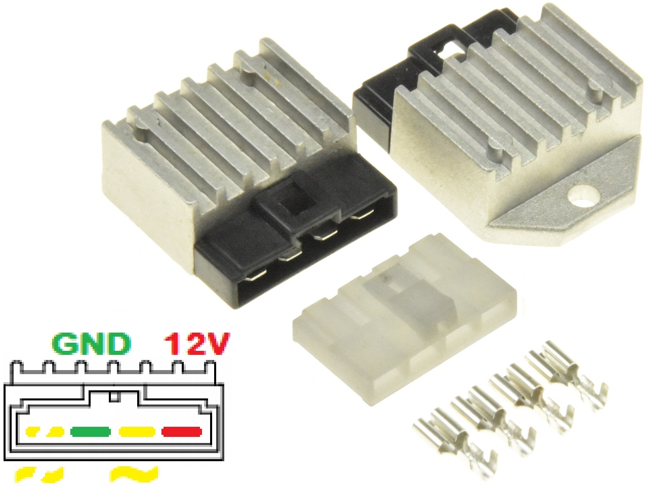 Shindengen SH653-12, SH635-12, SH610-12, SH636A-12, SH580-12 Spanningsregelaar gelijkrichter + stekker compleet - Klik op de afbeelding om het venster te sluiten