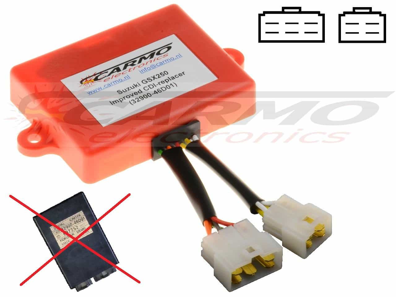 Suzuki GSX250 GSX400 CDI unit ECU ontsteking BB7252 32900-46D00 32900-46D01 - Klik op de afbeelding om het venster te sluiten