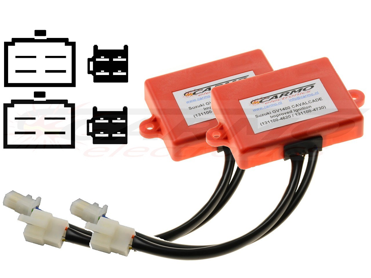 Suzuki GV1400 Cavalcade CDI unit ECU ontsteking (131100-4620, 131100-4730) - 2X - Klik op de afbeelding om het venster te sluiten