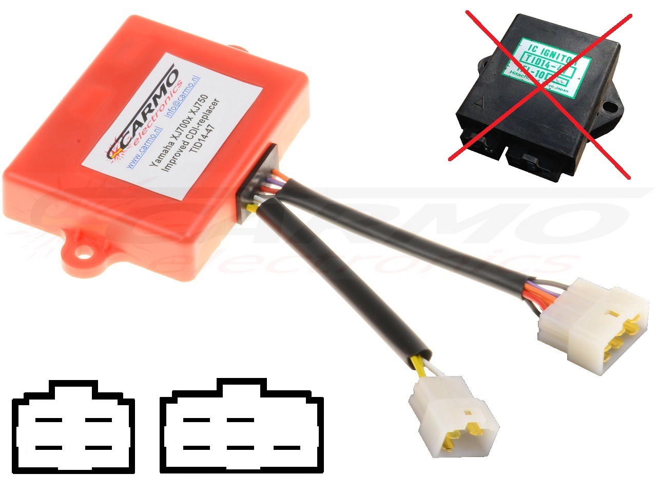 Yamaha XJ700 Maxim YSCB11 CDI unit ECU ontsteking (TID14-44 / TID14-47) - Klik op de afbeelding om het venster te sluiten