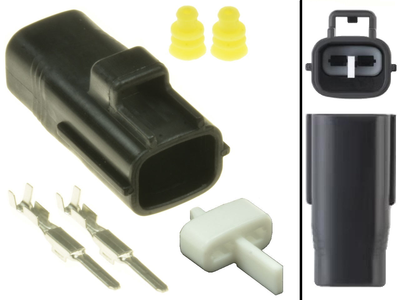 2 pin power connector ZERO motorfiets connector stekker (10-0750401) - Klik op de afbeelding om het venster te sluiten