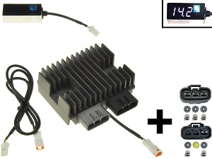 CARR5925-SERIE - MOSFET SERIE SERIES + CHECK Voltage regulator rectifier (improved SH847) 12V/50A/700W + connectors